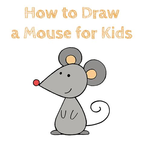Step 1. Mark off the width and height of the picture. Draw an oval for the head of the mouse. Draw a line, which will act as the center of its head. 
